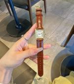 Cartier 33.7*25.5/29.5*22MM Swiss Quartz Movement Leather Red Bracelet Women Watch